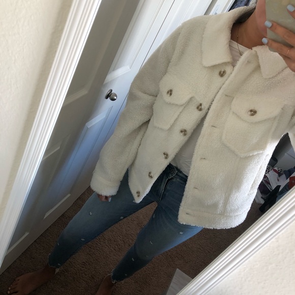 White Teddy Jacket - Picture 1 of 2